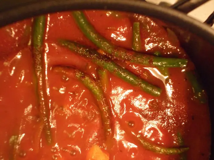 Foto de Judías verdes con tomate y ajo